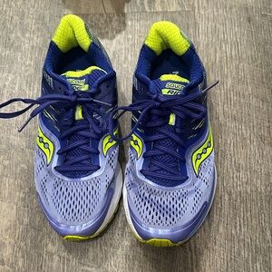 Saucony Women's Athletic Shoes in Purple and Neon Yellow